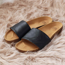 'YIN' - Schwarze Sandalen, monochrom / einfarbig - vegan by Fünve / Buddify