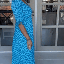 Casual V-neck dress by Trendsi