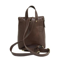Full Grain Coffee Brown Leather Backpack by fashioncafee.com
