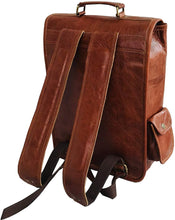 Leather Canvas Rucksack Laptop Backpack by fashioncafee.com