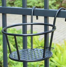 European Style Balcony Iron Flower Stand Outdoor Hanging Basket by USAdrop