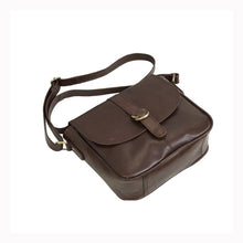 Dark Brown Leather Sling Bag by fashioncafee.com