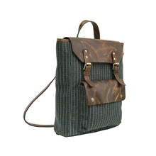 Green Waterproof Canvas Leather Backpack. by fashioncafee.com