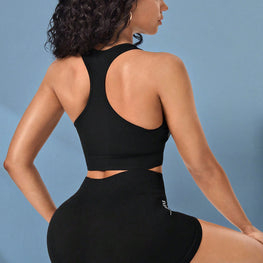 Cropped Sports Tank and Shorts Set by Trendsi