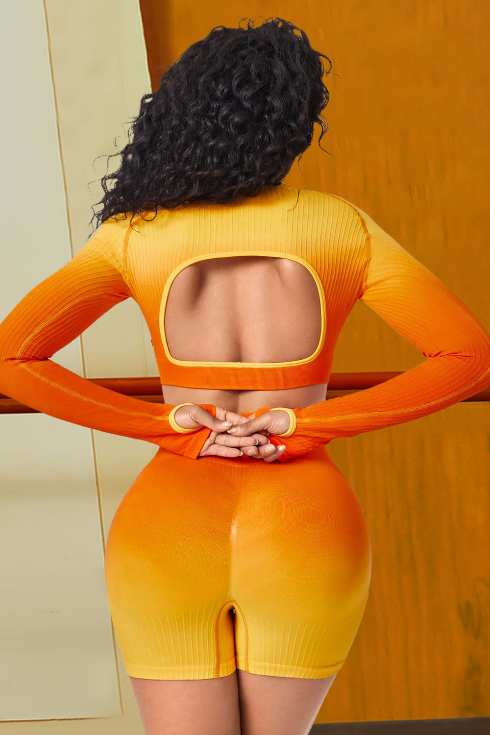 Gradient Sports Top and Shorts Set by Trendsi