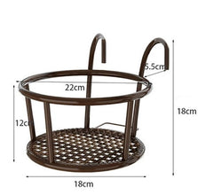 European Style Balcony Iron Flower Stand Outdoor Hanging Basket by USAdrop