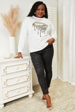 Double Take Graphic Dropped Shoulder Round Neck Sweatshirt by Trendsi