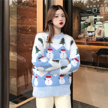 Christmas tree snowman pullover sweater by Wiio