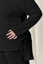 Basic Bae Full Size Ribbed High-Low Top and Wide Leg Pants Set by Trendsi